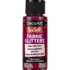 DecoArt SoSoft Fabric Glitter Acrylic Paint – 2-ounce – Red Twinkle