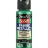 DecoArt SoSoft Fabric Metallics Acrylic Paint – 2-ounce – Emerald