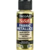 DecoArt SoSoft Fabric Metallics Acrylic Paint – 2-ounce – Glorious Gold