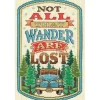 Design Works Not All Who Wander Cross Stitch Kit – 8-in by 12-in