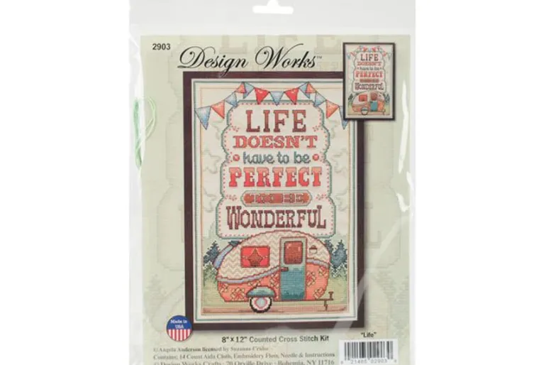 Design Works Not All Who Wander Cross Stitch Kit – 8-in by 12-in