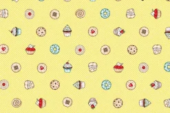 Dessert First Cupcakes and Cookies on Yellow