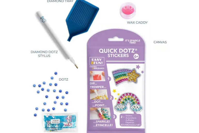 Diamond Dotz BIG DOTZ Sticker Kit – Star Rainbow 2pc Set