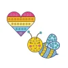 Diamond Dotz BIG DOTZ Sticker Kit – Love Buzz 2pc Set