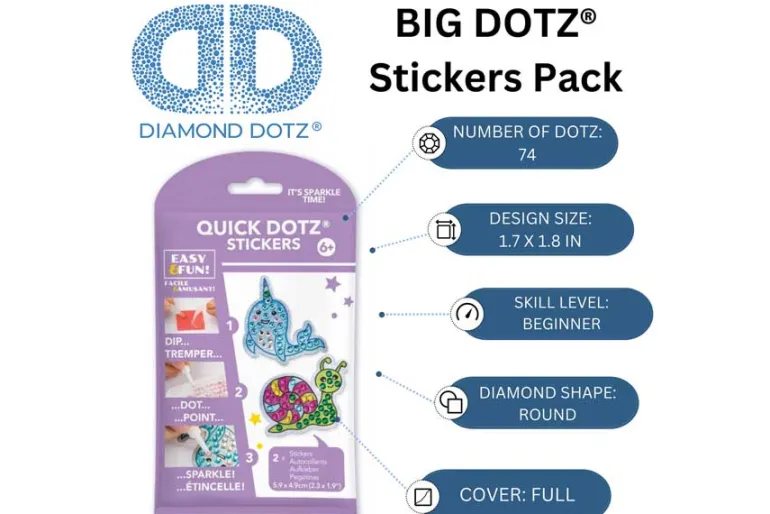 Diamond Dotz BIG DOTZ Sticker Kit – Love Buzz 2pc Set