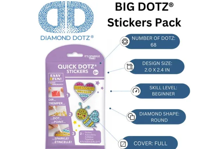 Diamond Dotz BIG DOTZ Sticker Kit – Love Buzz 2pc Set