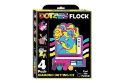 Diamond Dotz DOTZIES Neon Flock Kit – Retro Classic 4pc Set