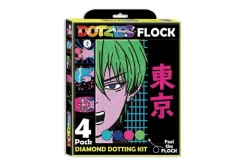 Diamond Dotz DOTZIES Neon Flock Kit – Anime 4pc Set