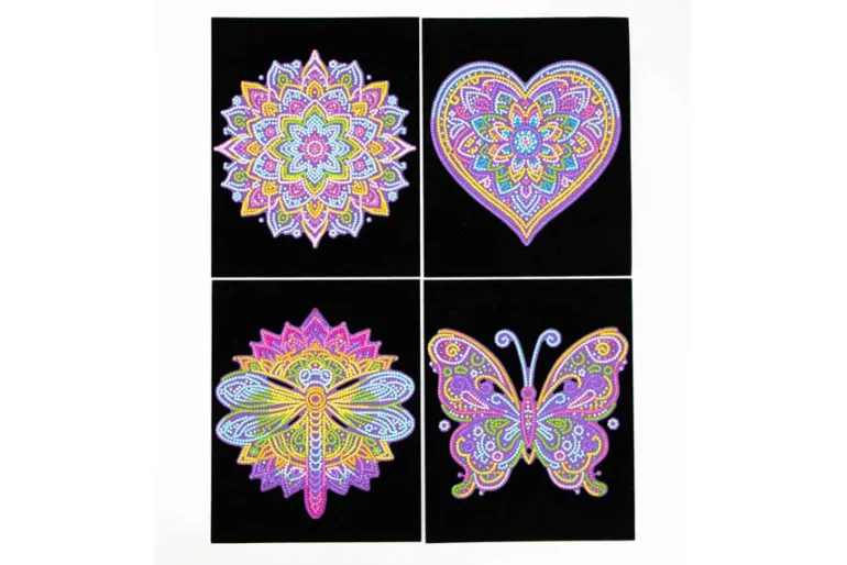 Diamond Dotz DOTZIES Neon Flock Kit – Anime Girls 4pc Set