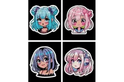 Diamond Dotz DOTZIES Neon Flock Kit – Anime Girls 4pc Set