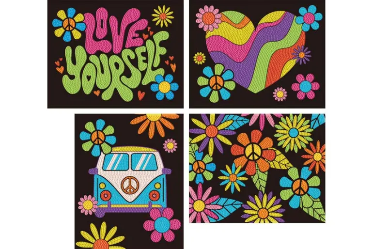 Diamond Dotz DOTZIES Neon Flock Kit – Wild 4pc Set