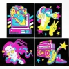 Diamond Dotz DOTZIES Neon Flock Kit – Peace & Love 4pc Set