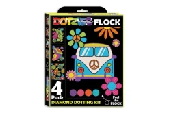 Diamond Dotz DOTZIES Neon Flock Kit – Peace & Love 4pc Set
