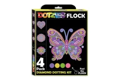 Diamond Dotz DOTZIES Neon Flock Kit – Mandalas 4pc Set