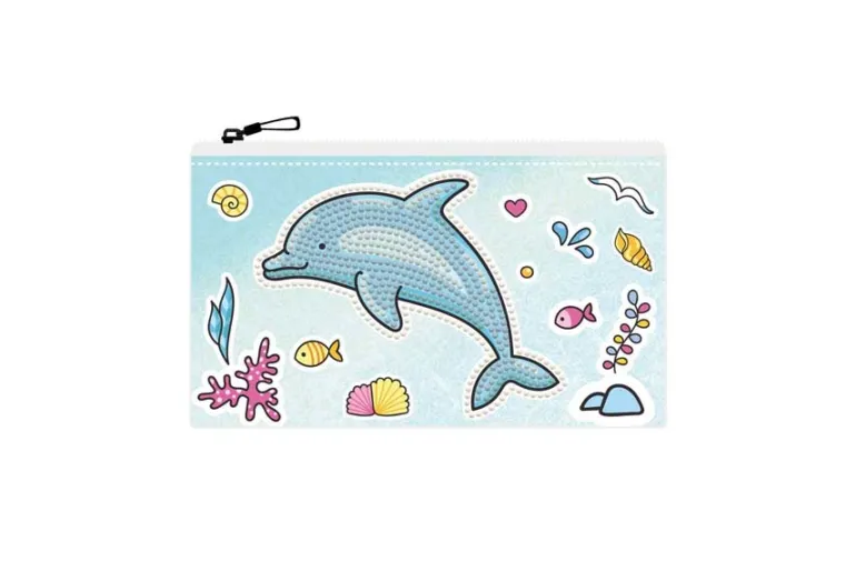 Diamond Dotz DOTZIES Zipper Pouch Kit – Dolphin Party