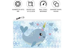 Diamond Dotz DOTZIES Zipper Pouch Kit – Pink Unicorn