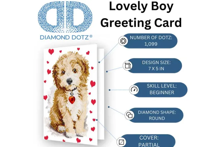 Diamond Dotz Greeting Card Kit – Lovely Boy