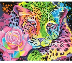 Diamond Dotz Neon Rainbow Leopard
