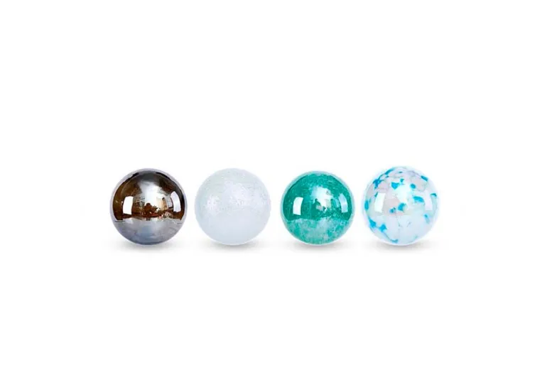 Diamond Star Glass Sphere Figurines – 1 Sphere – Color Shipped is Randomly Picked