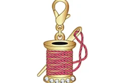 Diamond Star Quilt Block Enamel Zipper Pull Charm