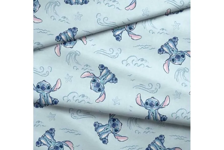 Disney Ariel and Flounder Under the Sea on Pink Fabric