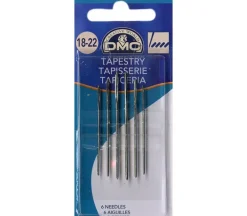 DMC Brand Tapestry Needles Assorted Sizes 18 to 22, 6 count. 1767-3