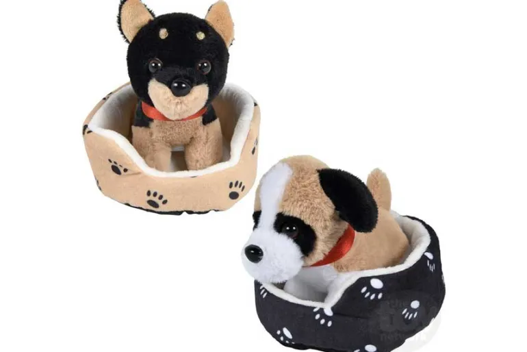 8″ Dog In Bed Plush