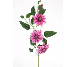 31″ Double Clematis Spray, Purple