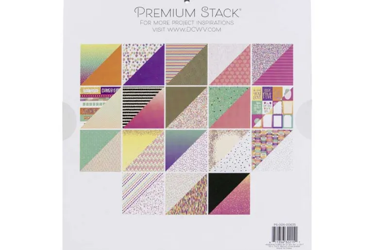 Double-Sided Cardstock Stack 12″X12″ – Indigo Kraft & Rose Gold