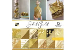 Double-Sided Cardstock Stack 12″X12″ – Indigo Kraft & Rose Gold