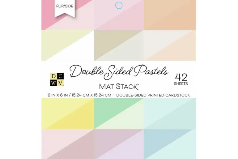 Double-Sided Cardstock Stack 6″X6″ – Flip/Slide Pastels Solid