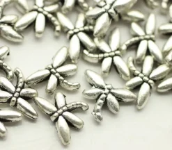 Dragonfly Bead- Antique Silver Plated (Metal Alloy)