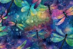 Dragonfly Fantasy Minky Softie Multicolor