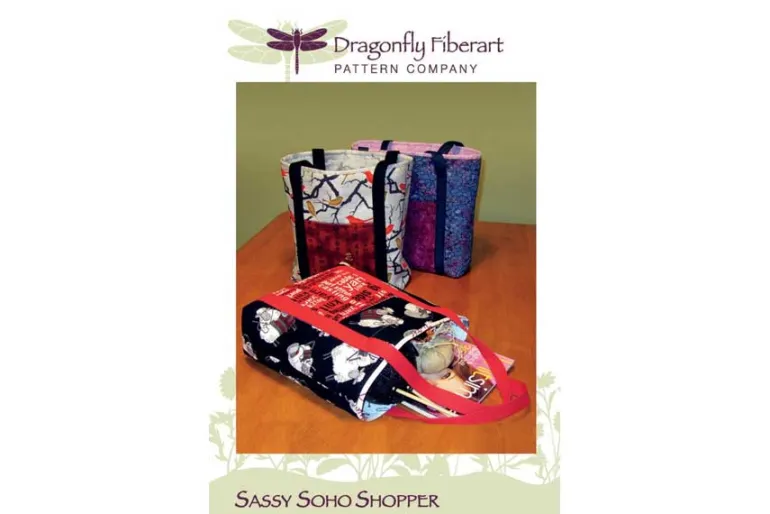Dragonfly Fibreart Sassy Soho Shopper Sewing Pattern