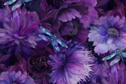 Dragonfly Mist Purple Floral 108-inch Quiltback