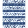 Dreaming in Blue Floral Novelty Stripe