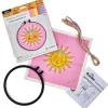 Dreamy Sun Stamped Embroidery Kit with 6-inch Hoop