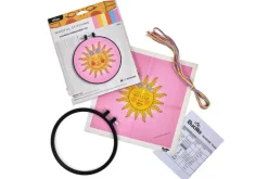 Dreamy Sun Stamped Embroidery Kit with 6-inch Hoop