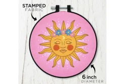 Dreamy Sun Stamped Embroidery Kit with 6-inch Hoop