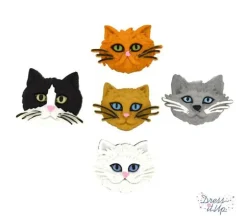 Dress It Up Button – Fuzzy Felines