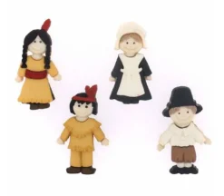 Dress It Up Buttons – Pilgrims & Indians