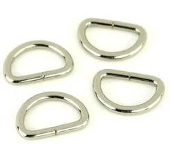 D-Rings 3/4-inch Silver 4ct #STS114S
