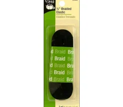 Dritz Elastic Braided – 1/4-inch x 3-yard – Black