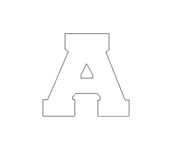 Dritz Iron On Letters Athletic 1-1/2-inch White