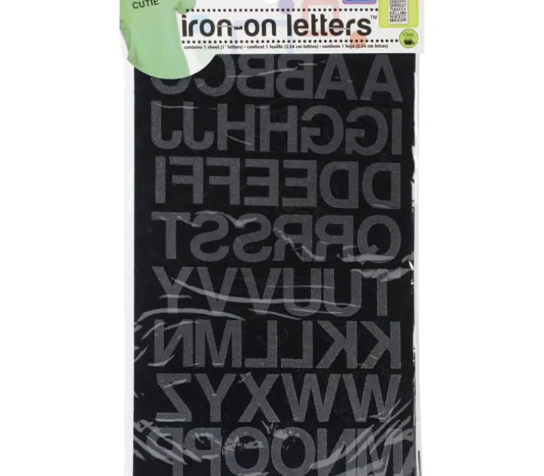 Dritz Iron On Letters Block 1-inch Black