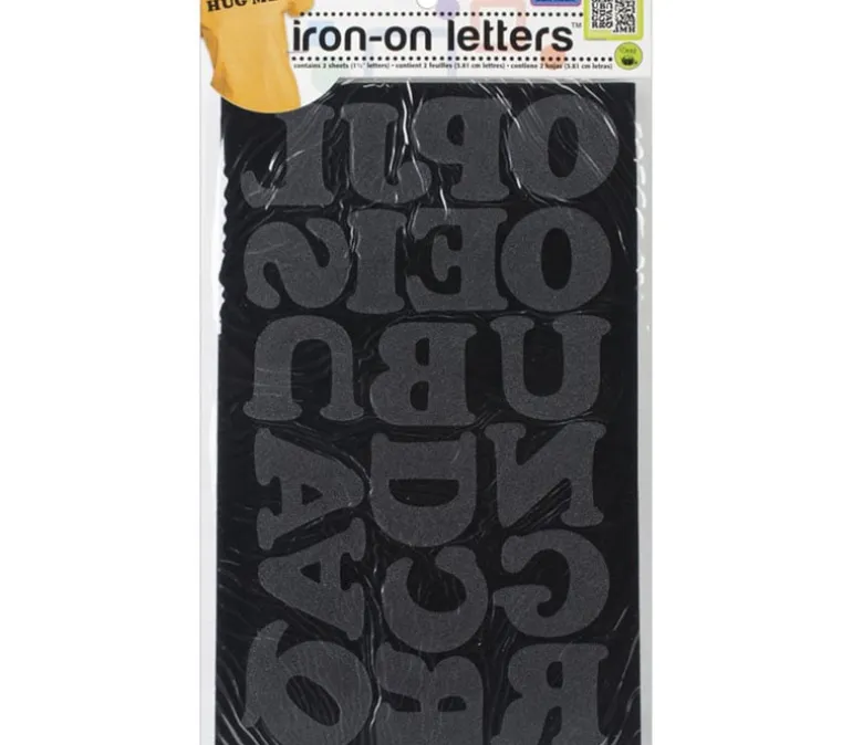 Dritz Iron On Letters Cooper 1-1/2-inches Black
