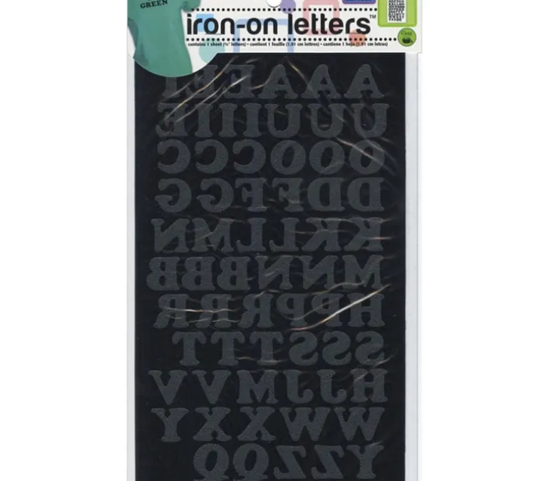 Dritz Iron On Letters Cooper 3/4-inch Black