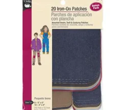 Dritz Iron On Patches – 20 Assorted. #55801-66