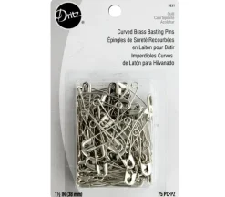 Dritz Quilting Safety Pin – Curved Basting – Size 2 – 75 Piece