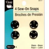 Dritz Sew on Snaps – Black – 4 Piece